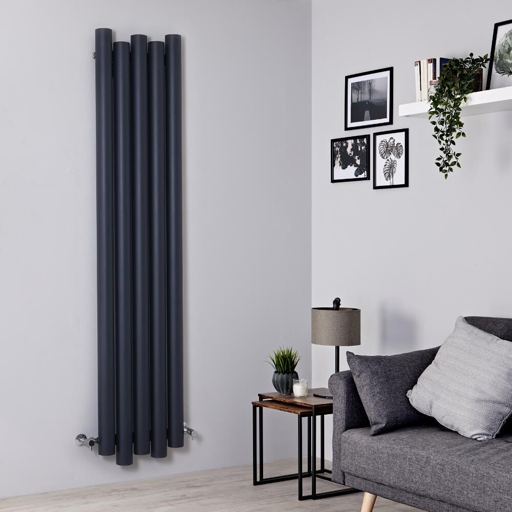Radiador de Diseño Vertical (Panel Único) - 1800mm x 390 mm - Antracita - Laeto