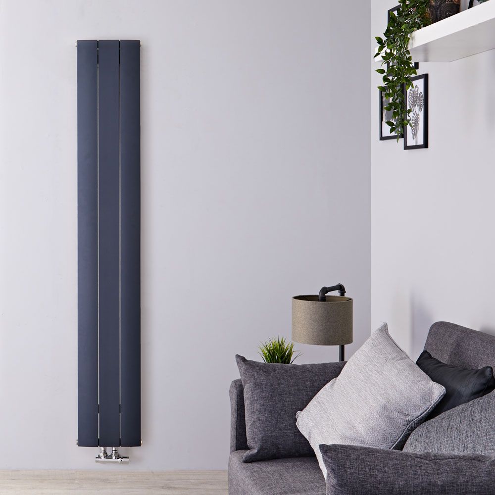 Radiador de Diseño Vertical (Panel Único) - 1800mm x 280 mm - Antracita - Aurora