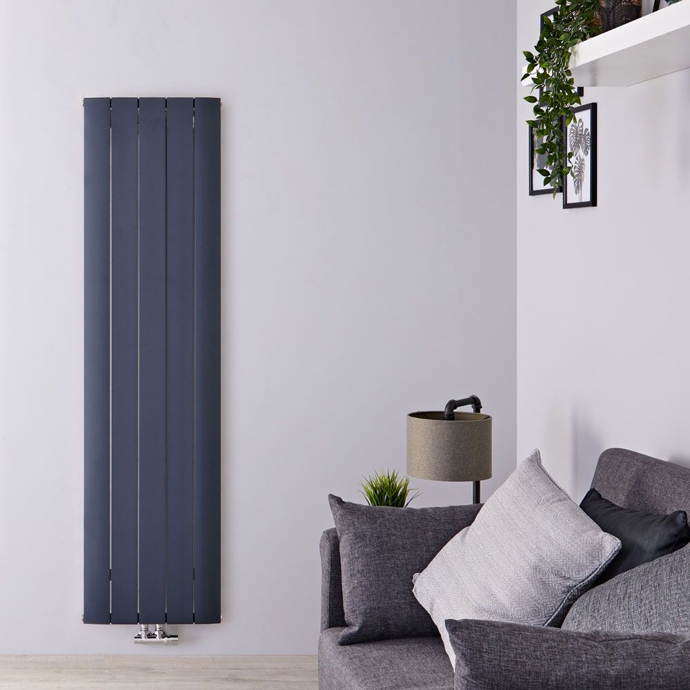 Radiador de Diseño Vertical (Panel Único) - 1800mm x 470 mm - Antracita - Aurora