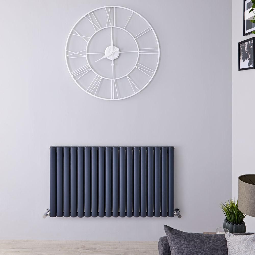 Radiador de Diseño Horizontal (Panel Doble) - 600mm x 1070 mm - Antracita - Revive Air