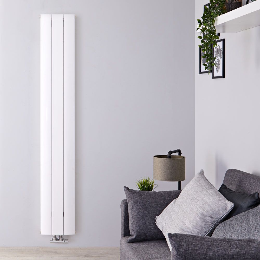Radiador de Diseño Vertical (Panel Único) - 1800mm x 280 mm - Blanco - Aurora