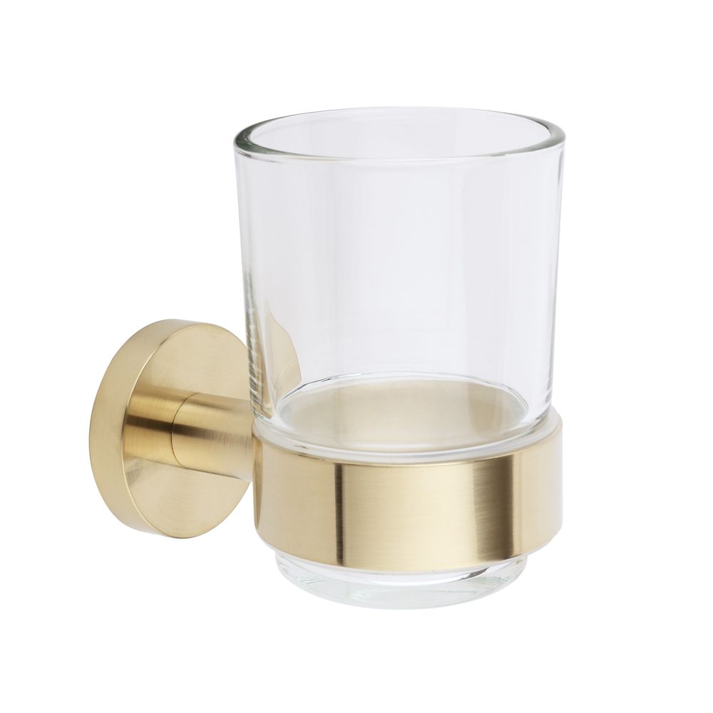 Vaso Porta Cepillo de Dientes Moderno - Oro Satinado - Ayanna