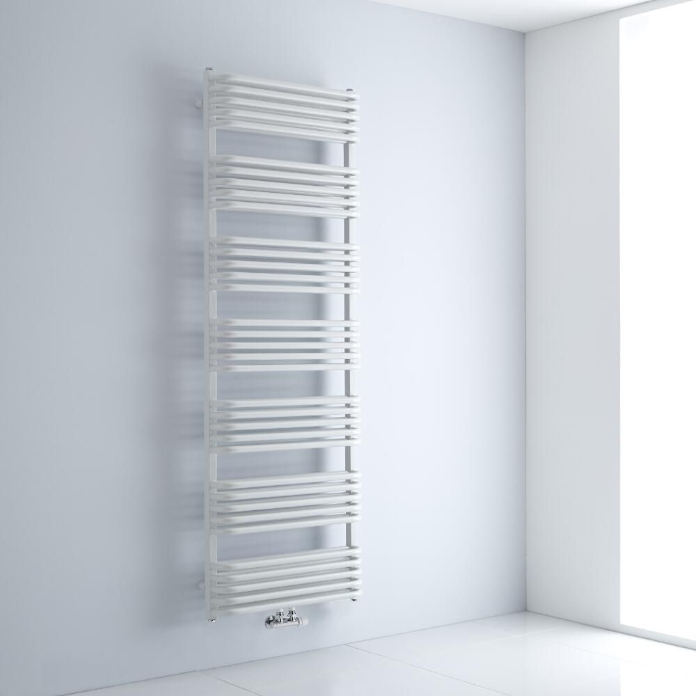 Radiador Toallero - Curvo - con Conexión Central - 1800mm x 600mm - Blanco - Arch