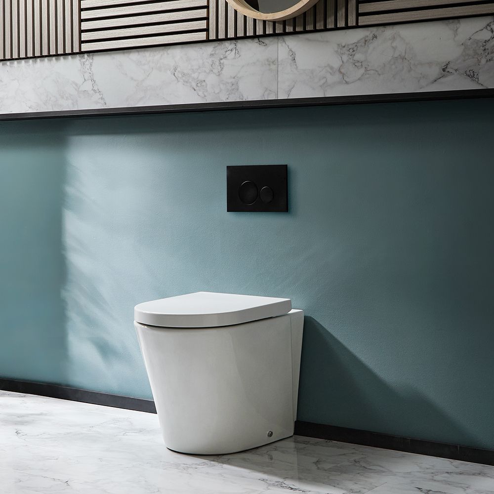Inodoro WC Oval 460x360x565mm con Tapa de WC Soft Close -  Alswear
