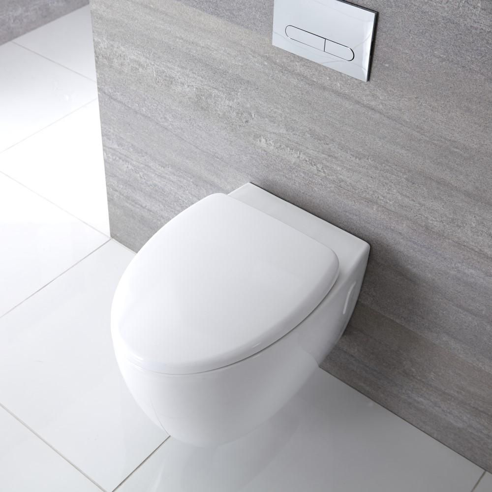 Tapa y Asiento con Cierre Amortiguado para Inodoro  con Desenganche Rápido con Montaje Superior - Kenton