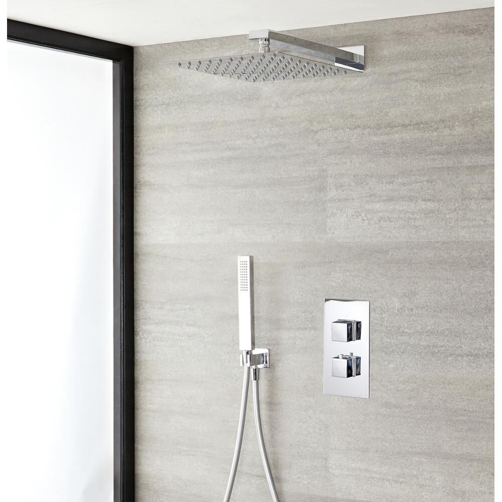 Conjunto de Ducha Completo con Llave de Ducha Mezcladora Termostática con Alcachofa - Kubix