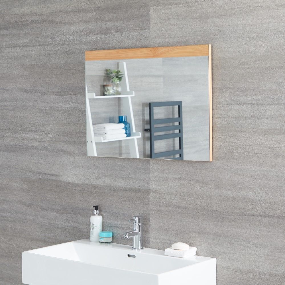 Espejo de 500x700mm para Cuarto de Baño Color Roble Dorado - Newington