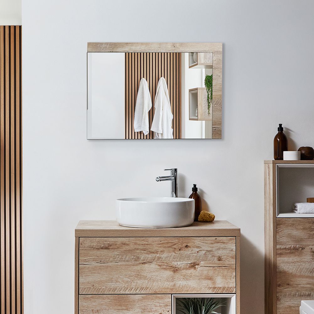 Espejo de 500x700mm para Cuarto de Baño Roble Claro - Hoxton