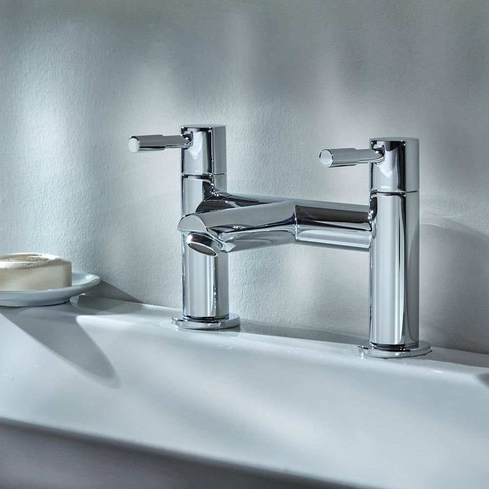 Mezclador de Bañera Moderno de Sobreponer - Cromado - Como