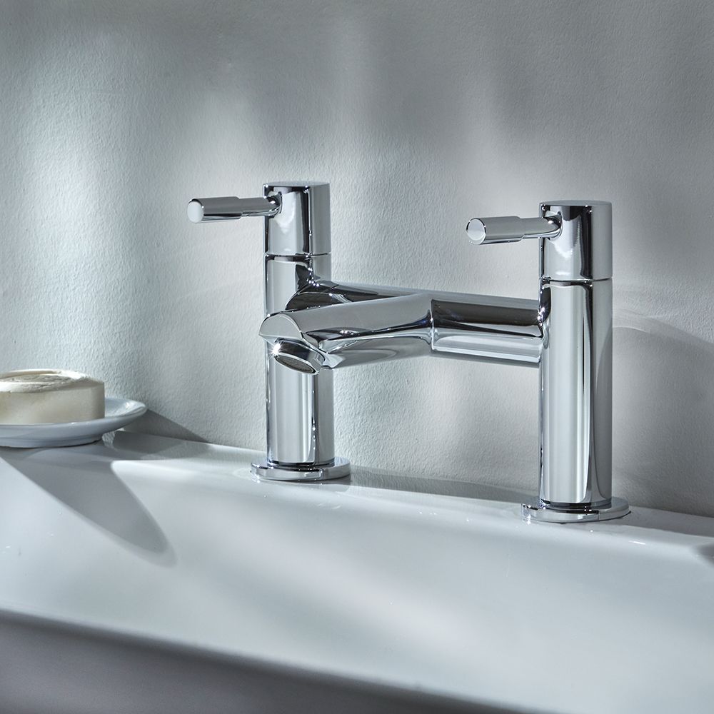 Mezclador de Bañera Moderno de Sobreponer - Cromado - Como