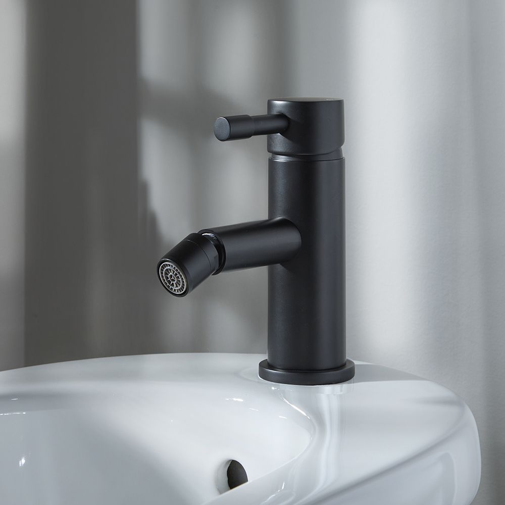 Grifo Mezclador de Bidé Moderno Monoforo Monomando - Negro - Nox