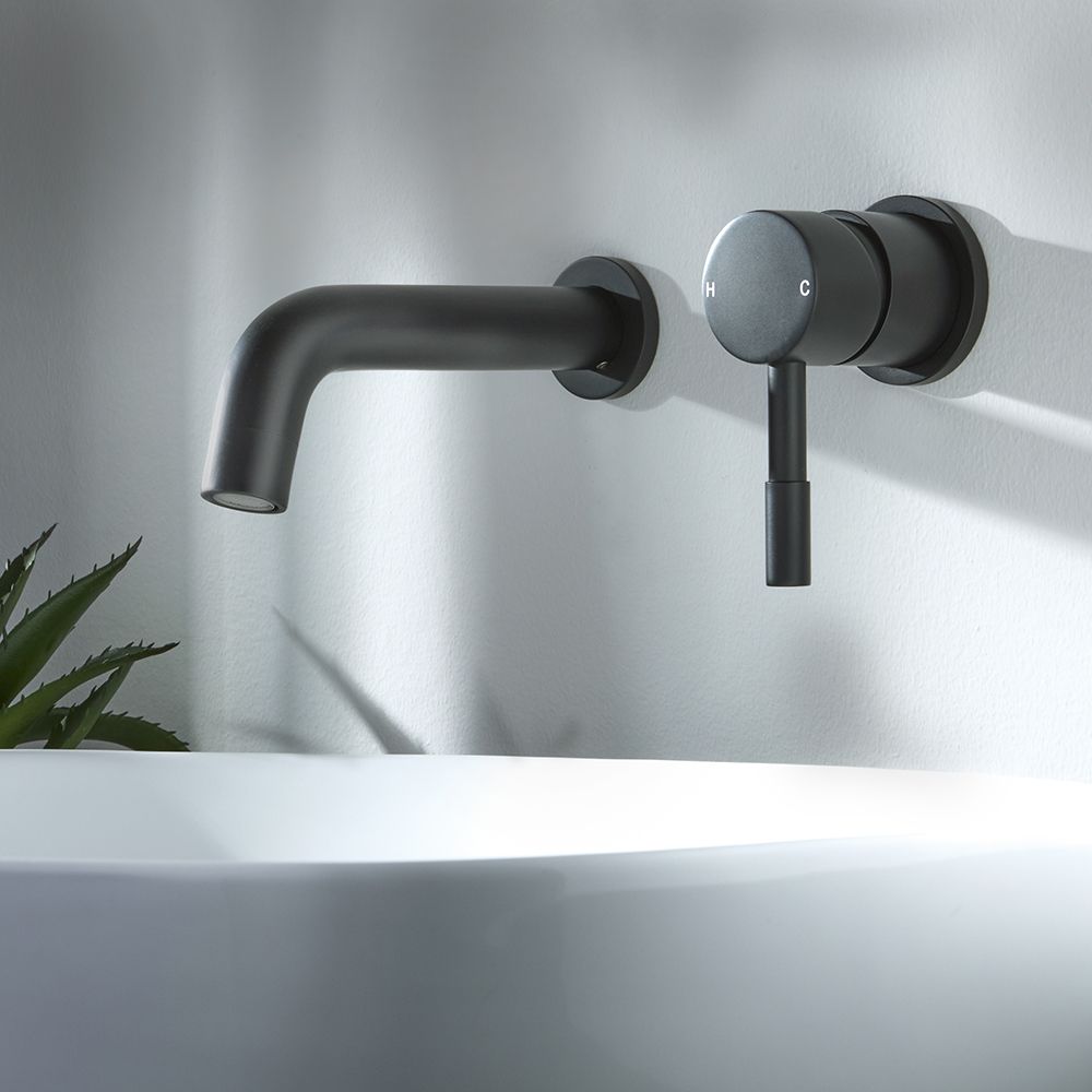 Grifo Mezclador Mural Moderno Redondo para Lavabo - Disponible en Distintos Acabados