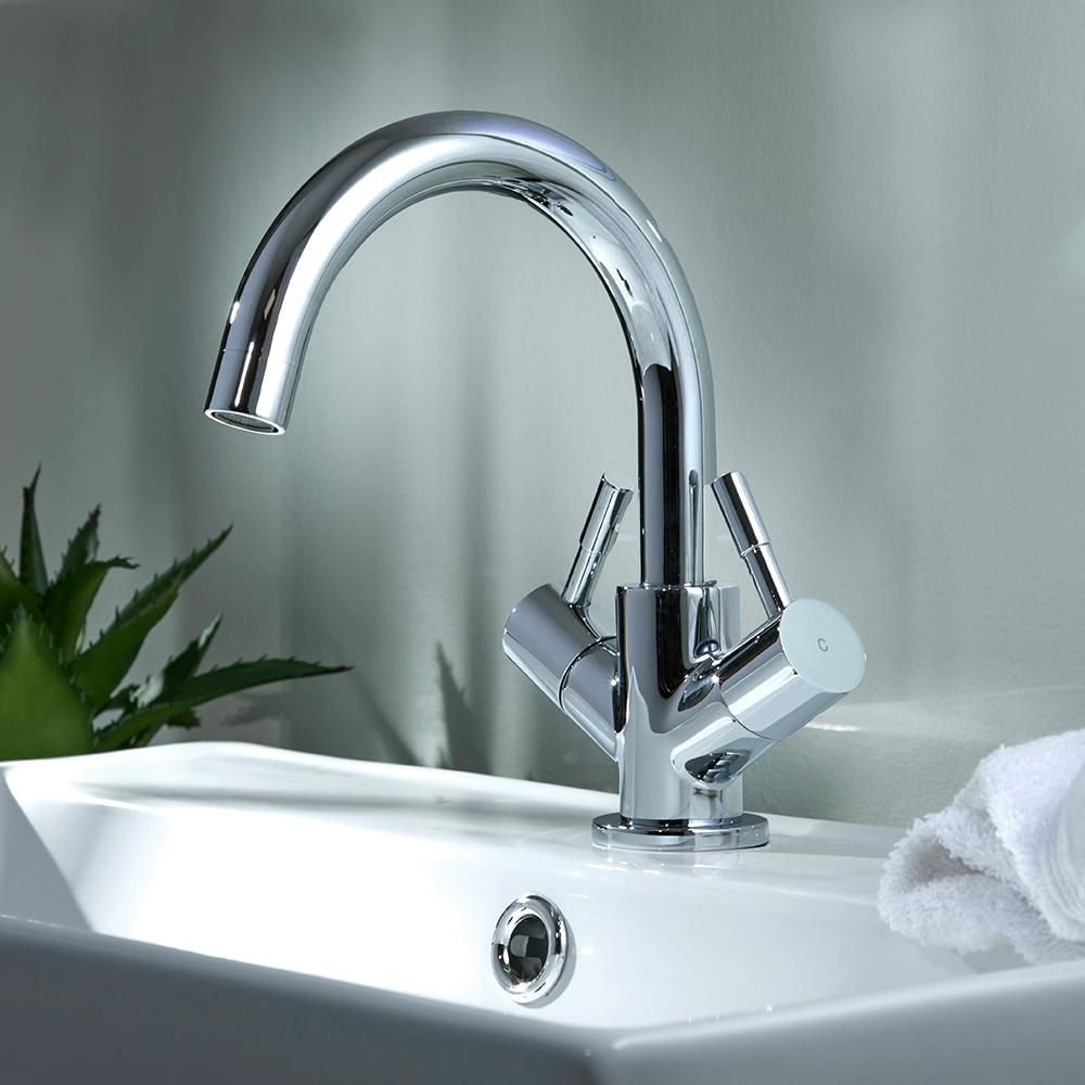 Grifo Mezclador de Lavabo Monoforo con Caño Giratorio - Cromado - Como