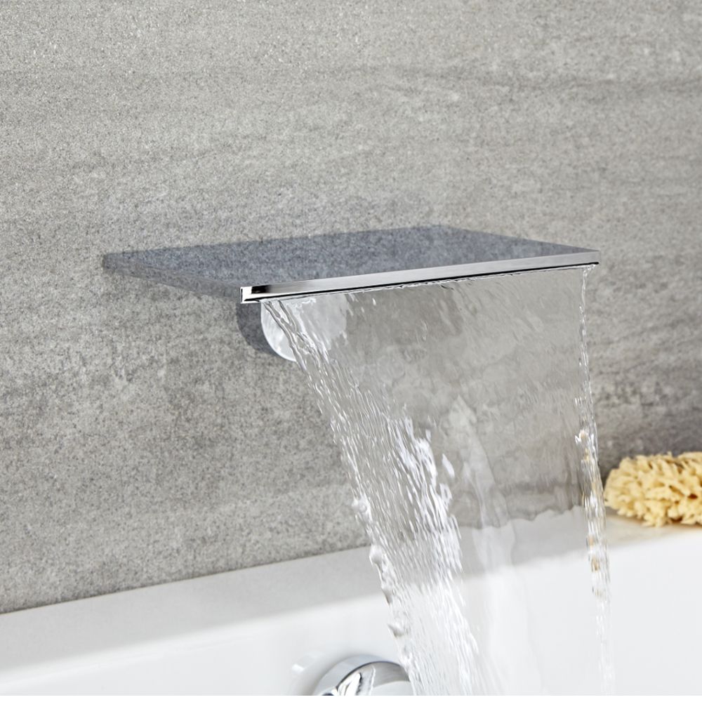 Llenador de Bañera y Ducha Mural a Cascada Realizado en Acero Inoxidable