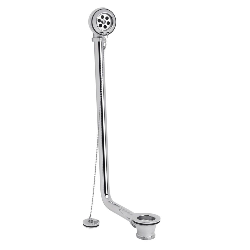 Válvula de Desagüe Tradicional para Bañeras Exentas  con Tapón y Cadena - Cromada - Elizabeth