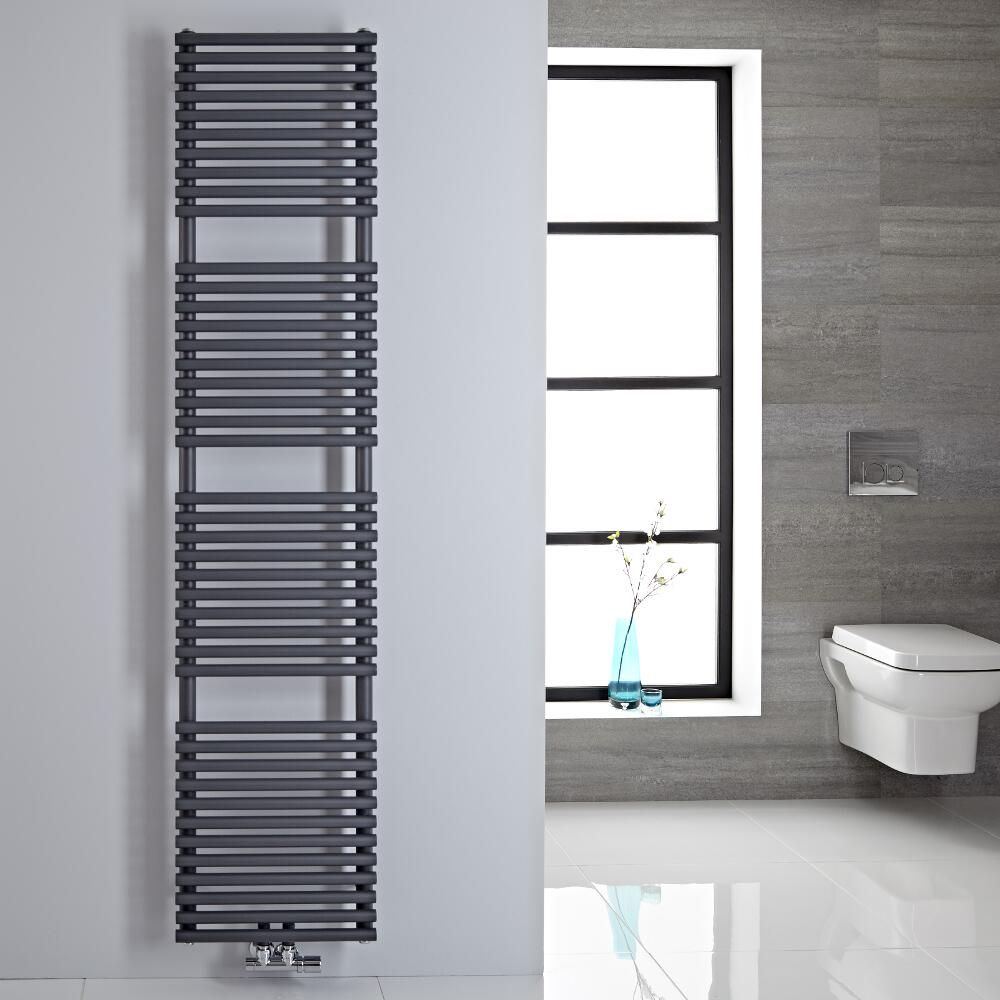 Radiador Toallero - Plano - con Conexión Central - 1823mm x 400mm - Antracita - Magera