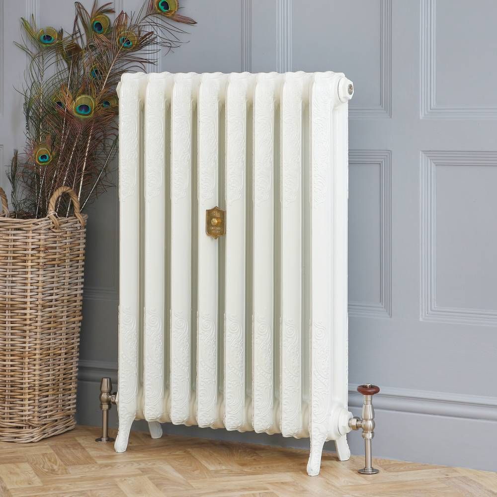 Radiador de Hierro Fundido de 950mm - Acabado Blanco Porcelana - Charlotte - Disponible en Distintas Medidas