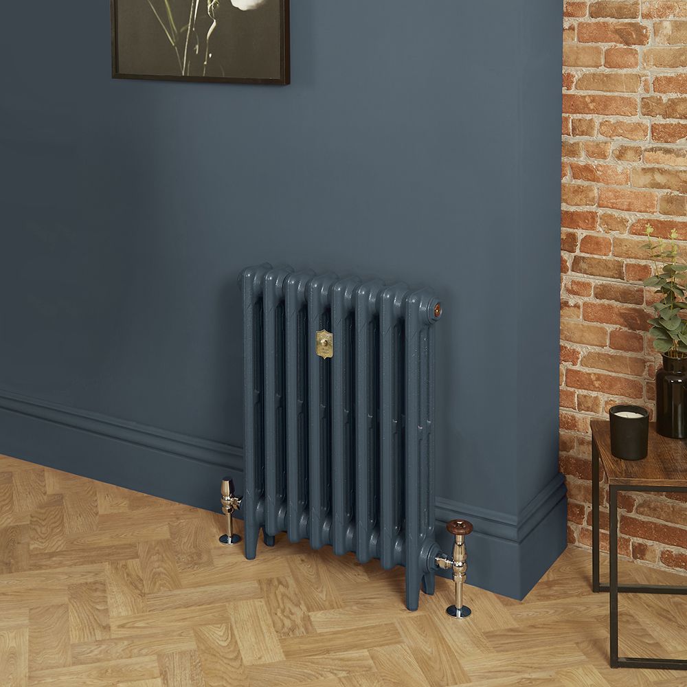 Radiador de 3 Columnas en Hierro Fundido - Altura de 560mm - Color Azul Hague Blue de Farrow & Ball - Mercury