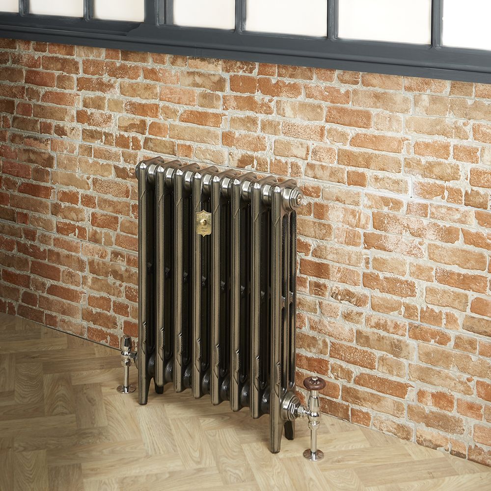 Radiador de Hierro Fundido de 3 Columnas - Altura de 560mm - Acabado Metal Gris Lúcido - Mercury