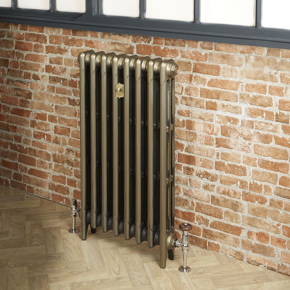 Radiador de Hierro Fundido de 3 Columnas - Altura de 860mm - Acabado Color Latón Natural - Mercury
