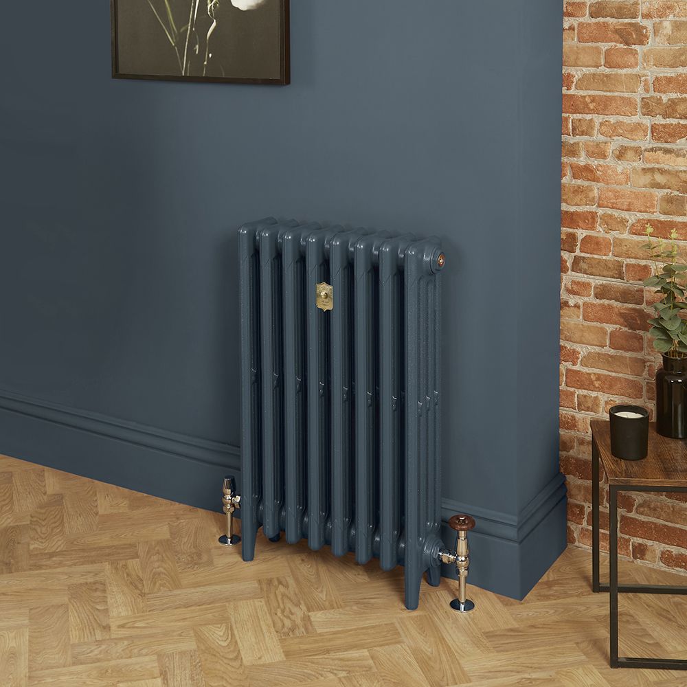 Radiador de 4 Columnas en Hierro Fundido - Altura de 960mm - Color Azul Hague Blue de Farrow & Ball - Mercury