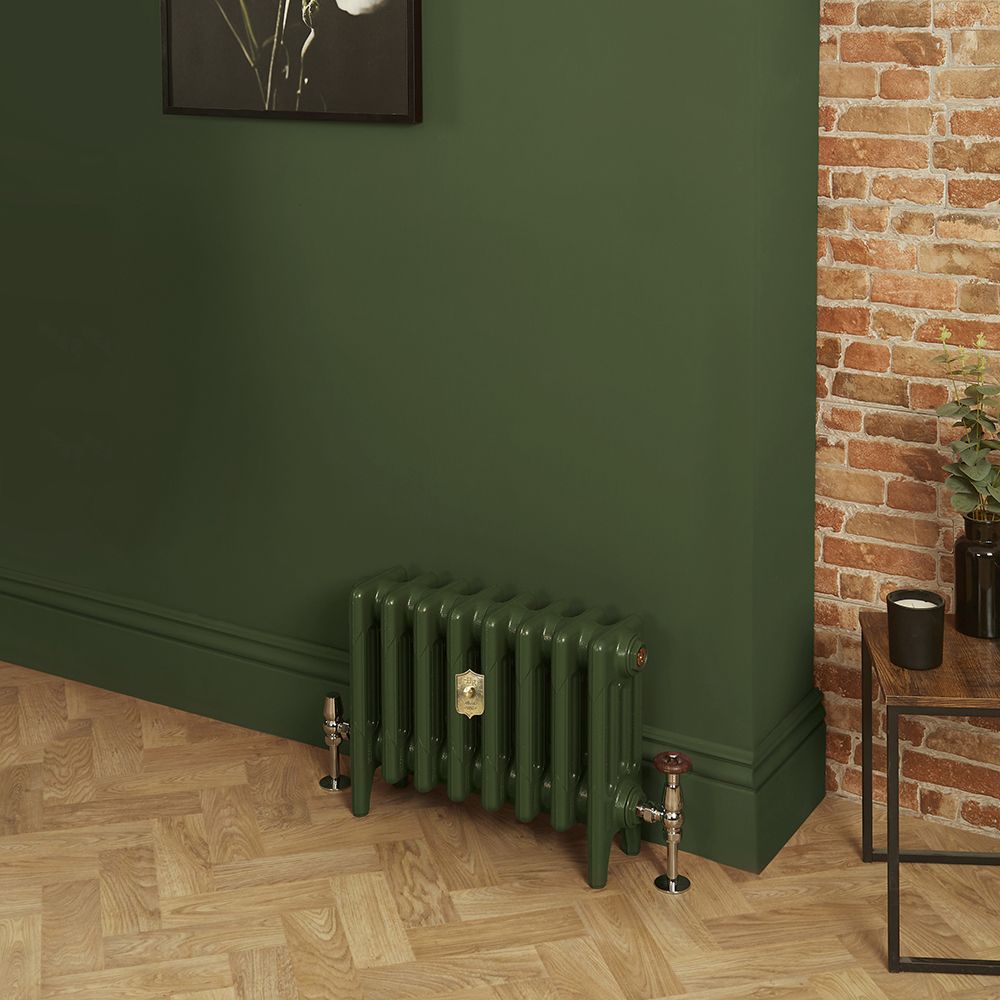 Radiador de Hierro Fundido de 4 Columnas - Altura de 560mm - Verde Duck Green de Farrow & Ball  - Mercury