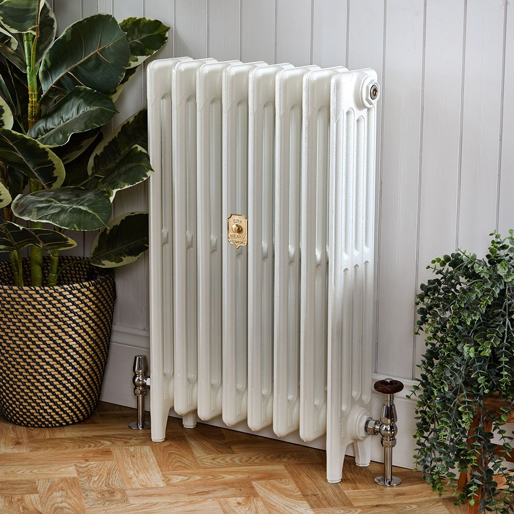 Radiador de 4 Columnas en Hierro Fundido  - Alt. de 760mm - Blanco Porcelana - Disponible en Distintas Medidas - Mercury