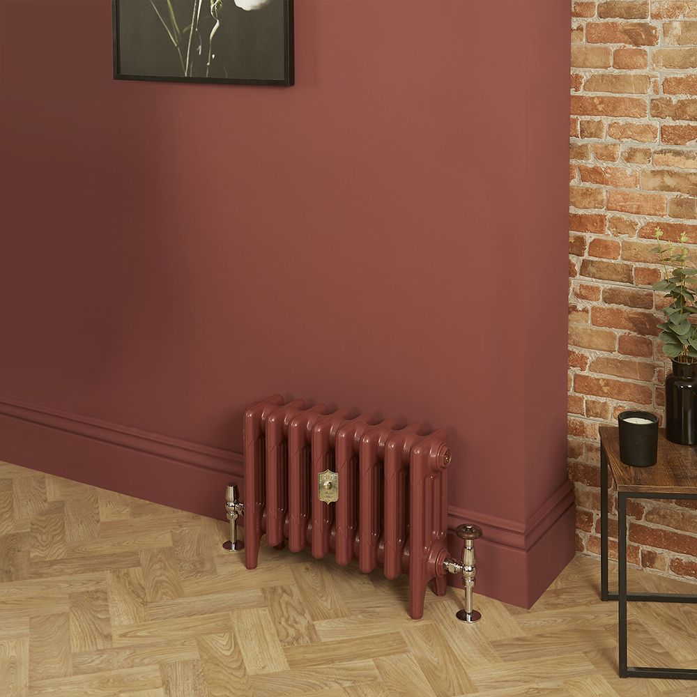 Radiador en Hierro Fundido de 4 Columnas -Altura de 560mm - Color Rojo Eating Room Red de Farrow & Ball - Mercury