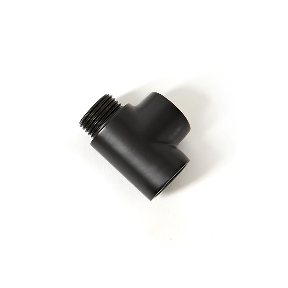 Pieza en Forma de T Negra para Radiador o Radiador Toallero Mixto