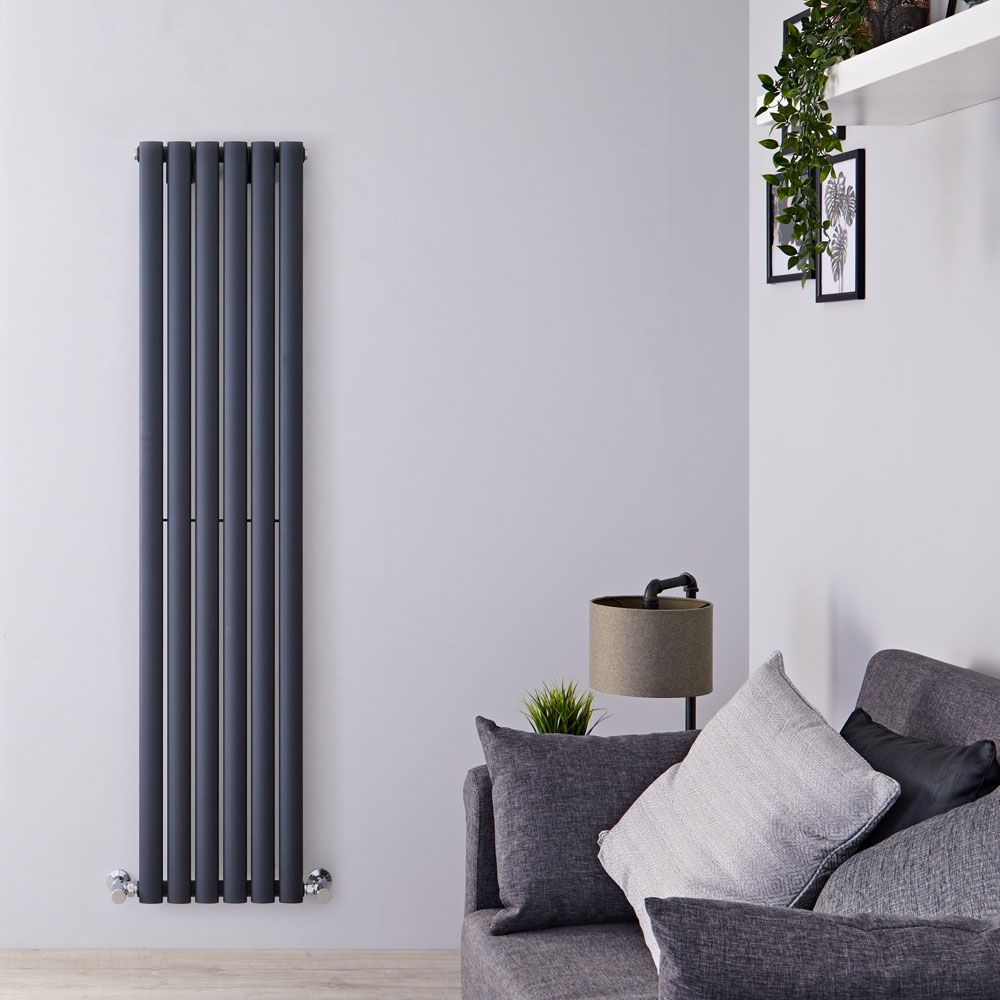 Radiador de Diseño Vertical (Panel Único) 1600mm x 354mm - Antracita - Revive