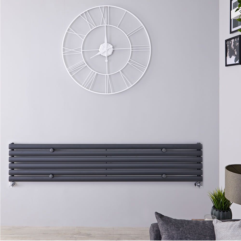 Radiador de Diseño Horizontal (Panel Único) - 354mm x 1600 mm - Antracita - Revive