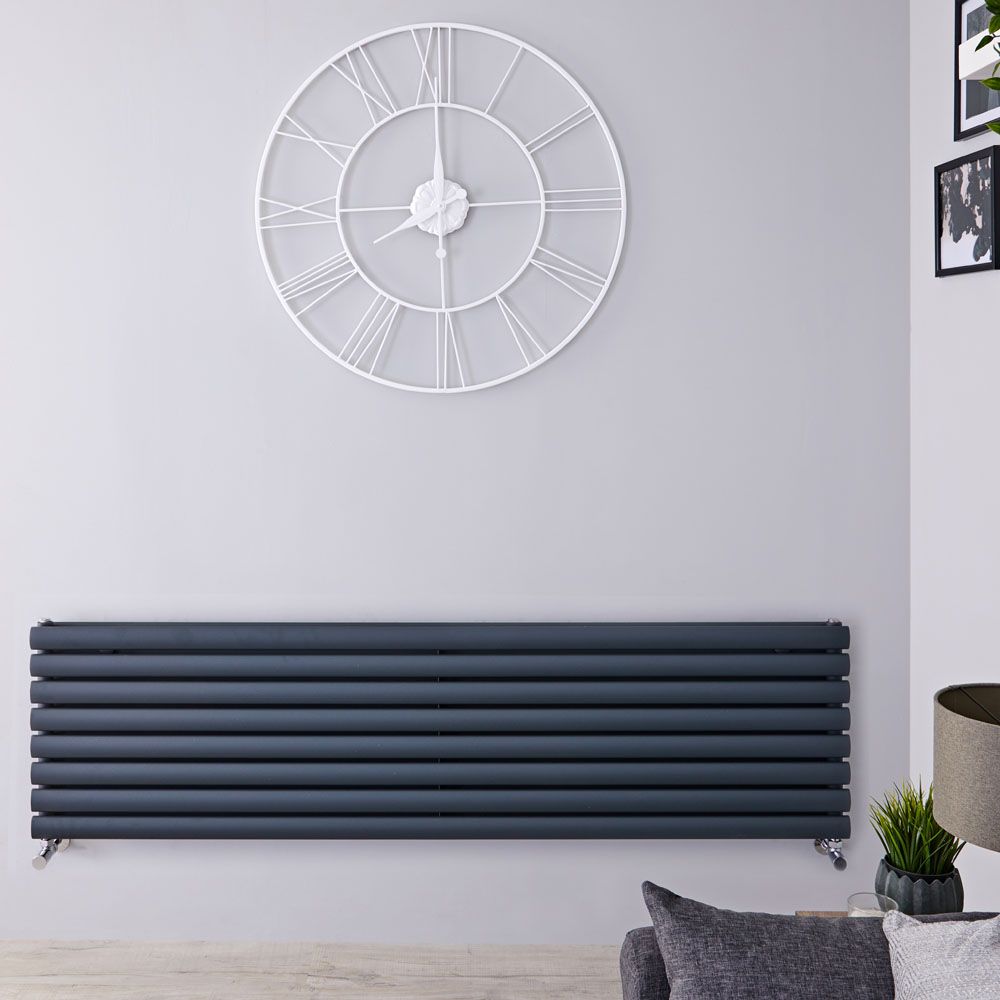 Radiador de Diseño Horizontal (Panel Doble) - 472mm x 1600 mm - Antracita - Revive