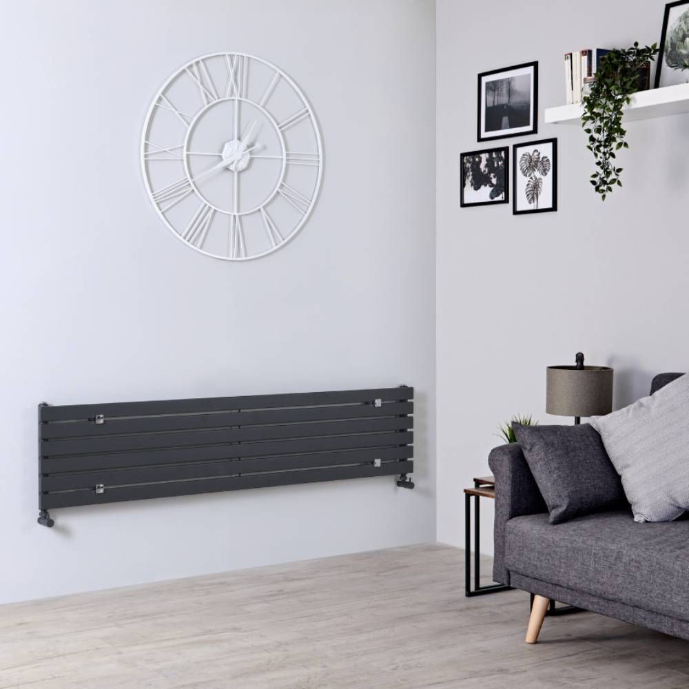 Radiador de Diseño Horizontal (Panel Único) - 354mm x 1600 mm - Antracita - Sloane