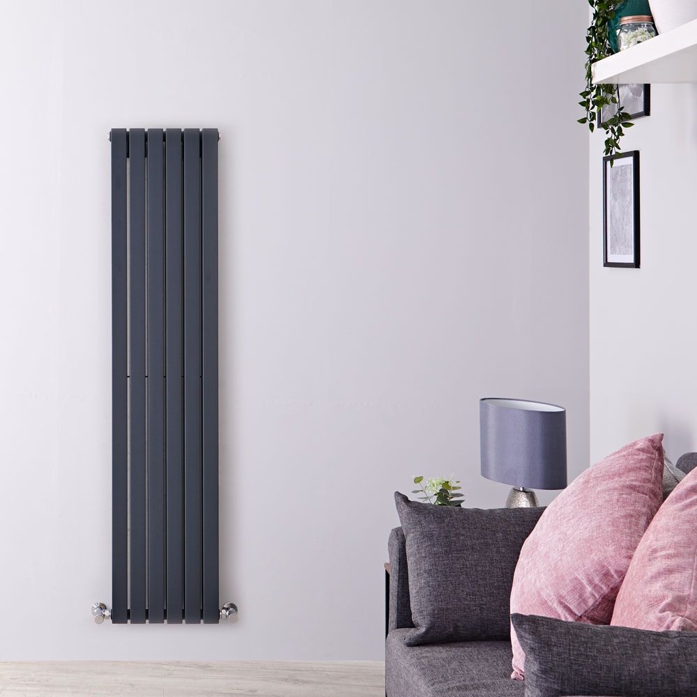 Radiador de Diseño Vertical (Panel Doble) - 1600mm x 354 mm - Antracita - Sloane