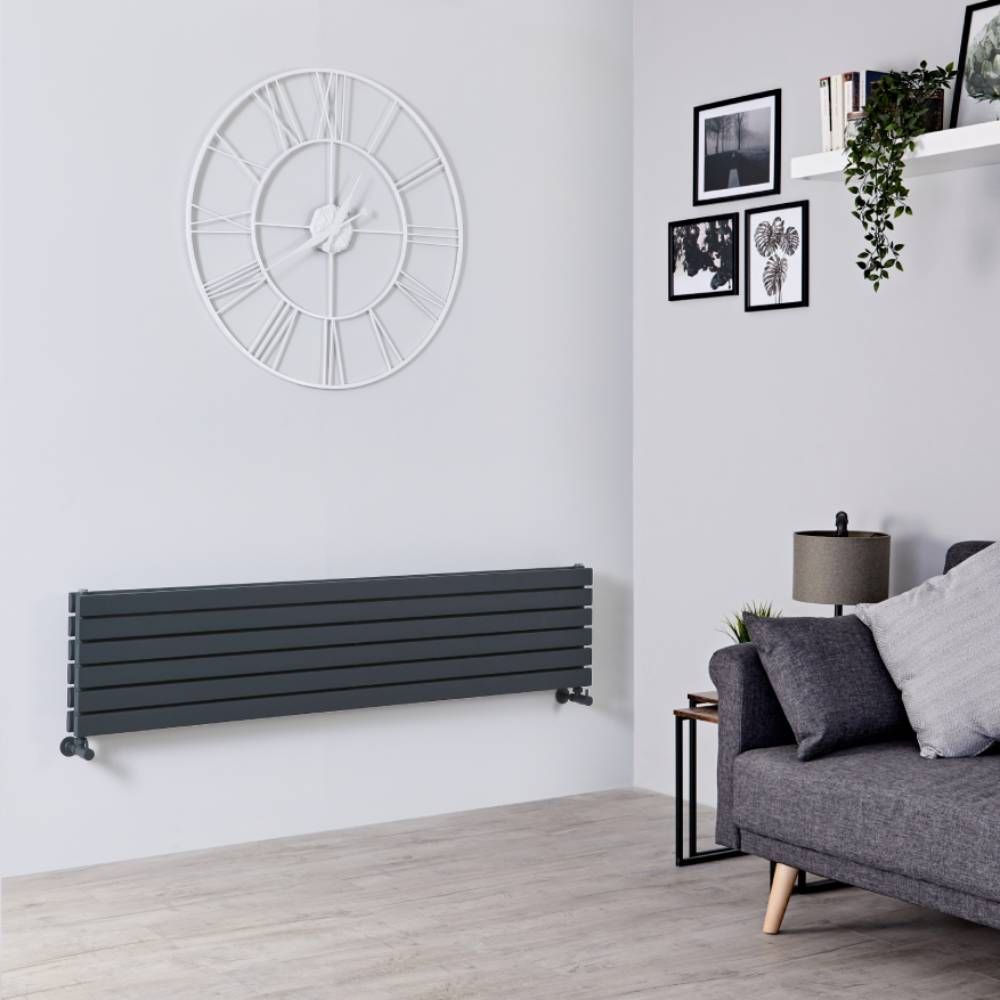 Radiador de Diseño Horizontal (Panel Doble) - 354mm x 1600 mm - Antracita - Sloane
