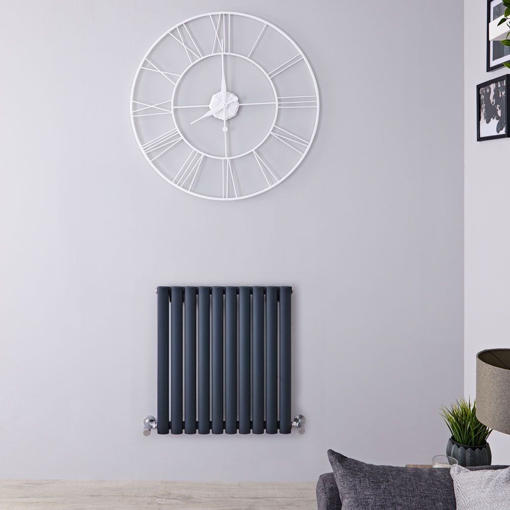 Radiador de Diseño Horizontal (Panel Único) 635mm x 590mm - Antracita - Revive