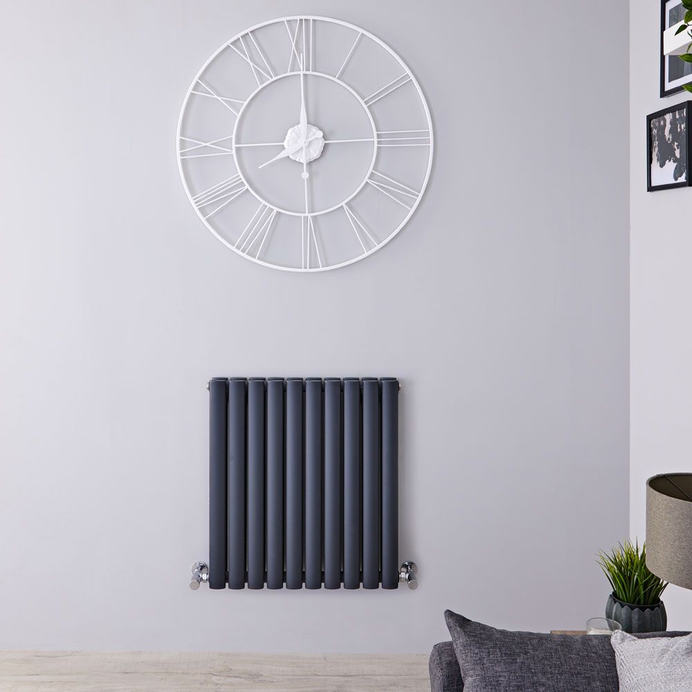 Radiador de Diseño Horizontal (Panel Doble) 635mm x 590mm - Antracita - Revive
