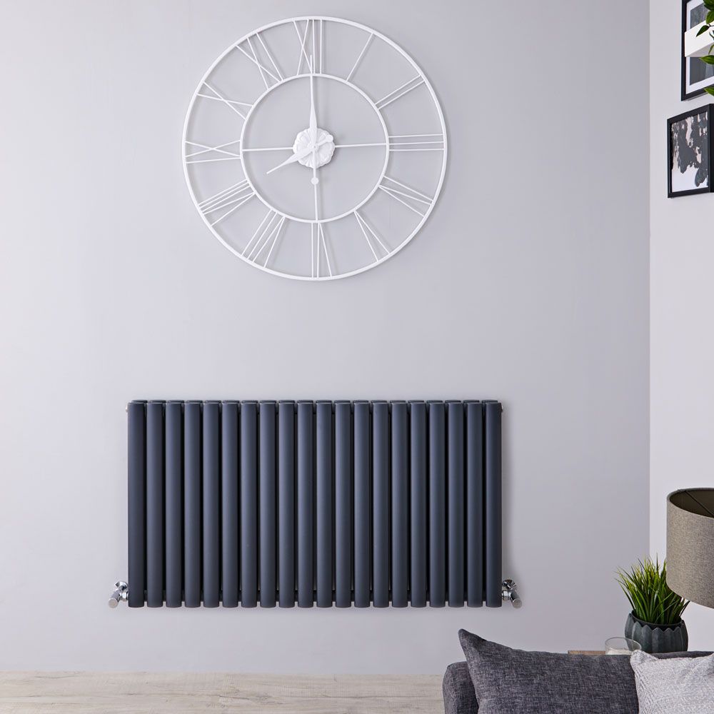 Radiador de Diseño Horizontal (Panel Doble) 635mm x 1180mm - Antracita - Revive