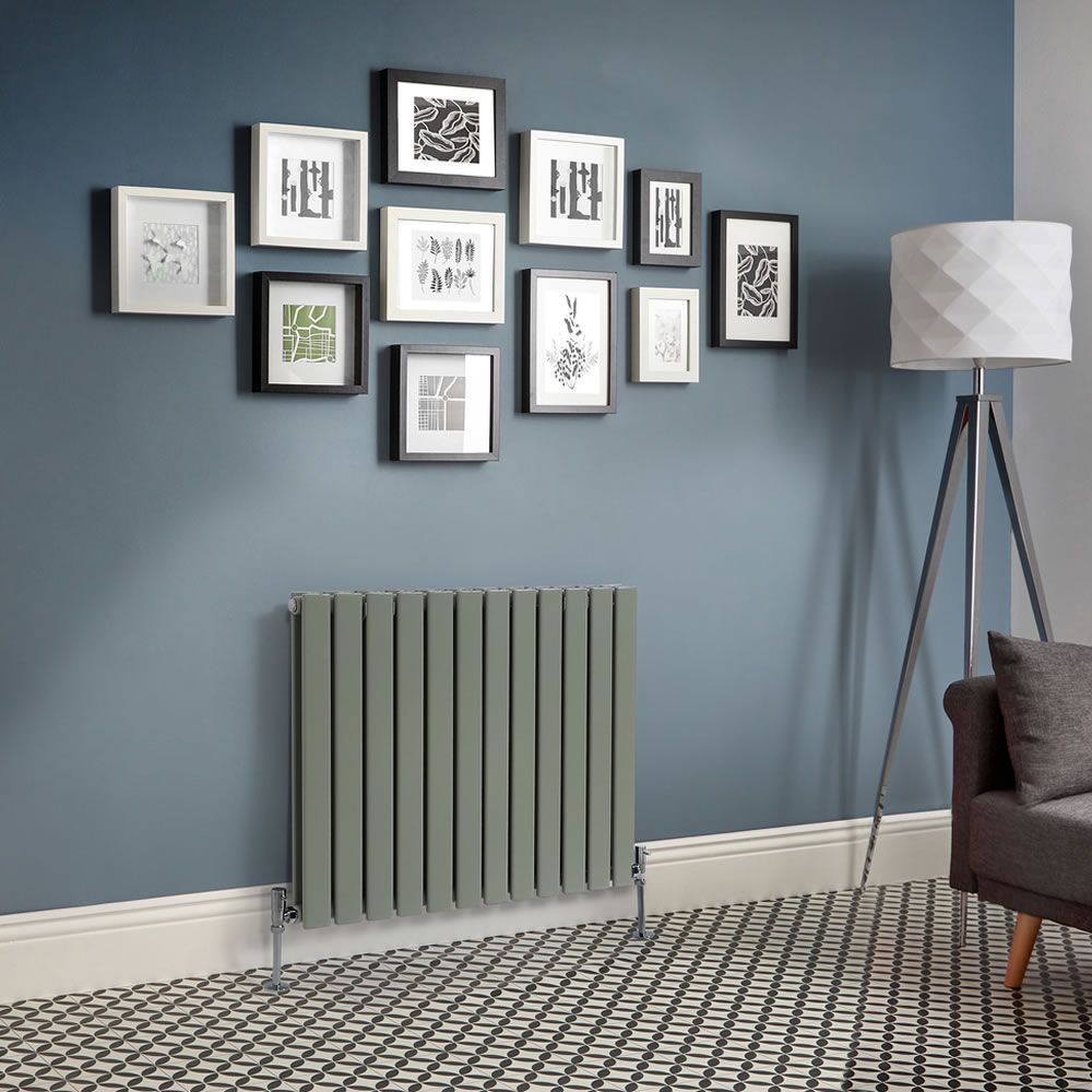  
Radiador de Diseño Horizontal Verde Salvia - Altura de 635mm -  Disponible en Varios Tamaños - Delta