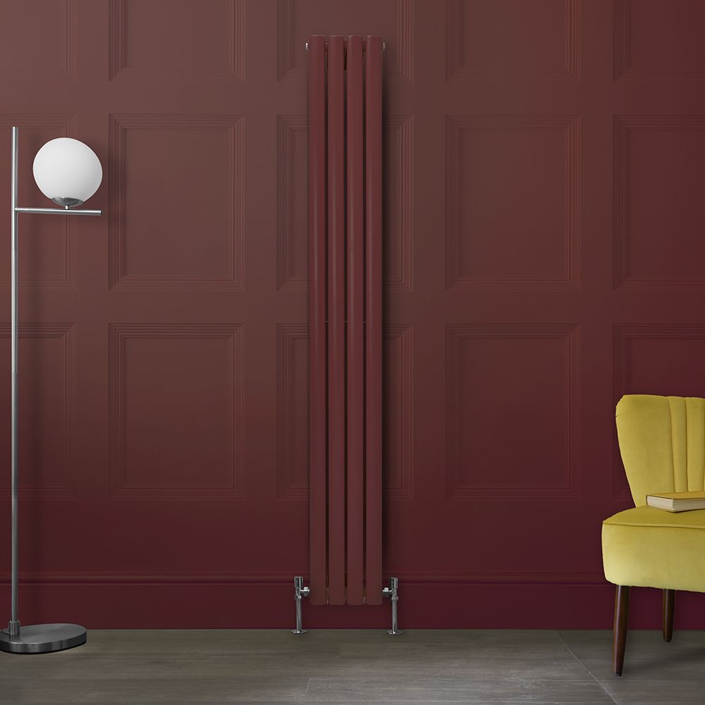 Radiador de Diseño Vertical Rojo (Booth Red) - Altura de 1780mm - Varias Medidas - Revive