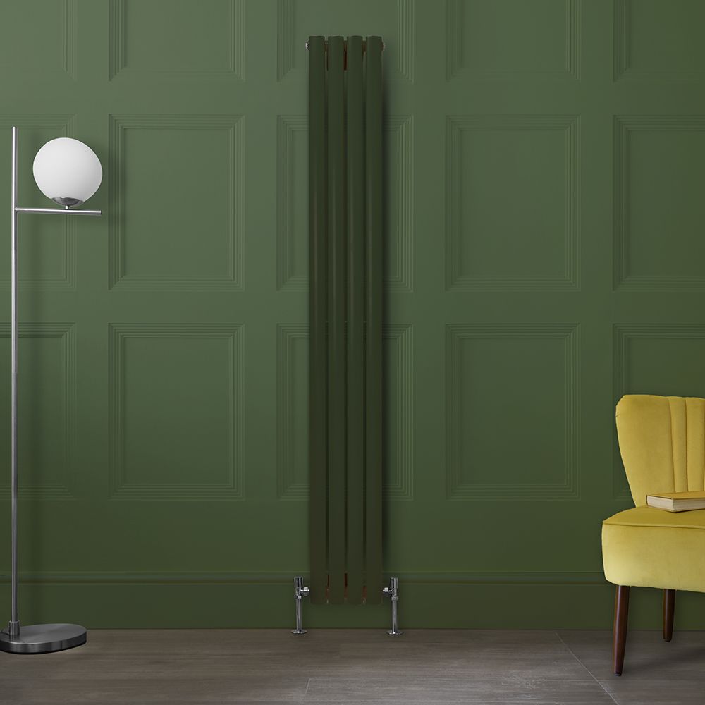 Radiador de Diseño Vertical Verde (Evergreen) - Altura de 1780mm - Varias Medidas - Revive