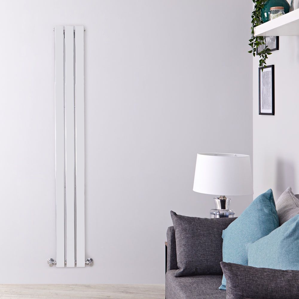 Radiador de Diseño Vertical (Panel Único) - 1600mm x 225 mm - Cromado - Delta