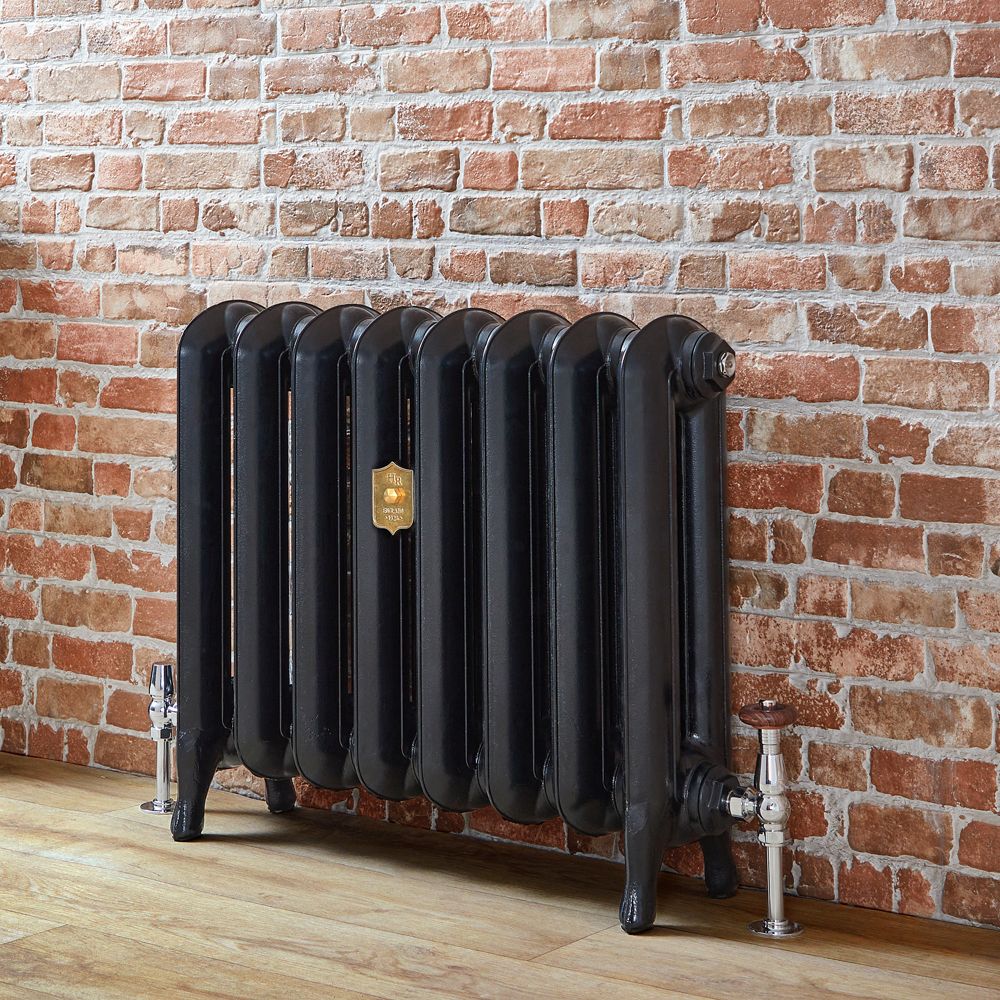 Radiador de Hierro Fundido con Columnas Ovales - Altura de 560mm - Negro - Disponible en Distintas Medidas - Erté