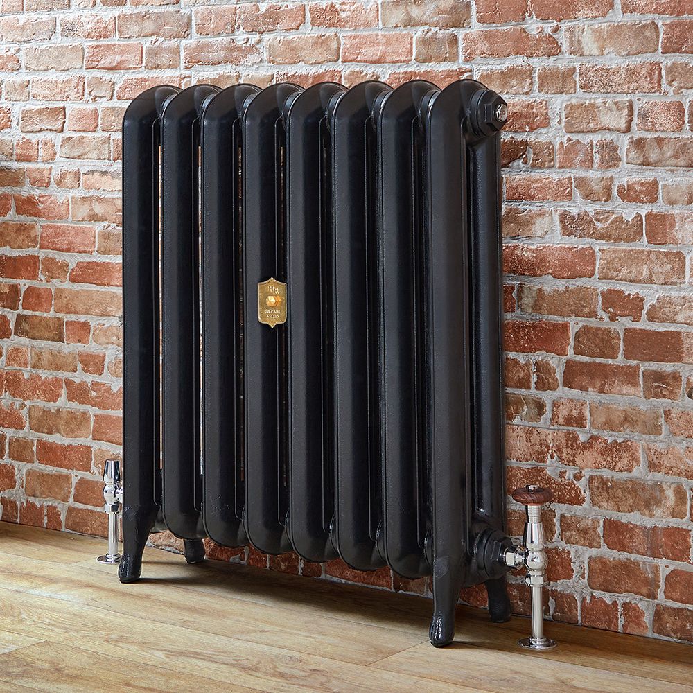 Radiador de Hierro Fundido con Columnas Ovales - Altura de 760mm - Negro - Disponible en Distintas Medidas – Erté