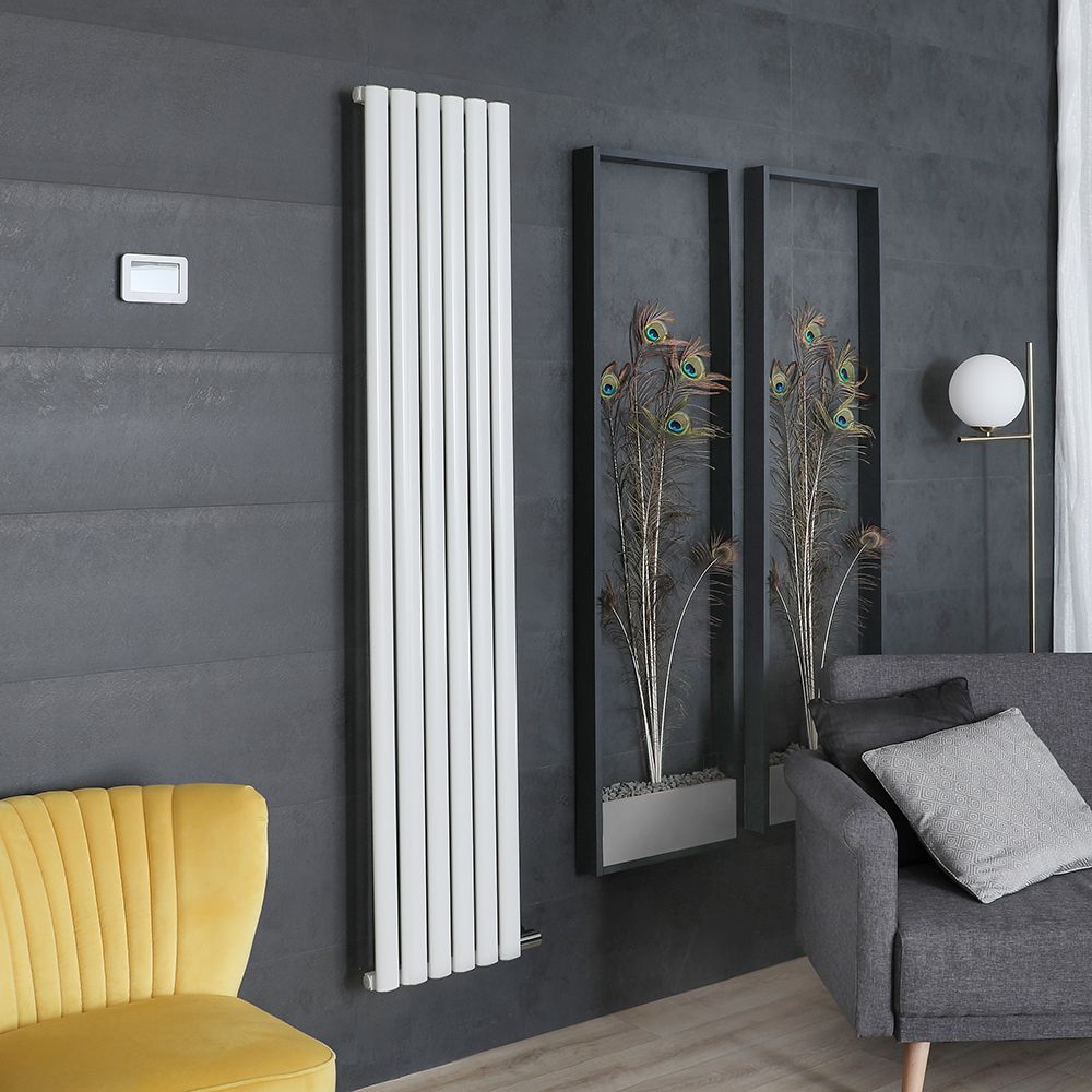 Radiador de Diseño Eléctrico Vertical - Acabado Blanco - 1784 x 354mm - Elección de Termostáto Wifi - Revive Ardus