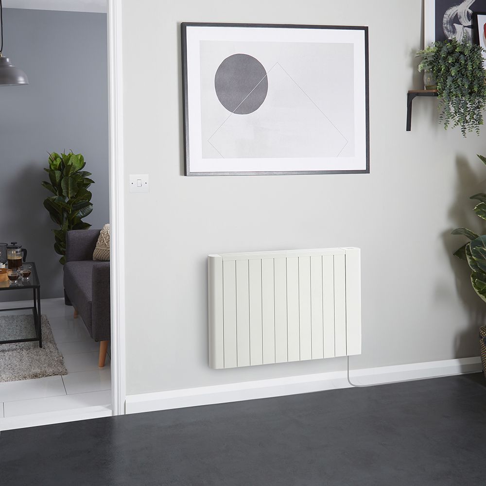 Radiador Eléctrico Seco Blanco de 2000W Completo con Enchufe - 533mm x 1013mm - Virtus