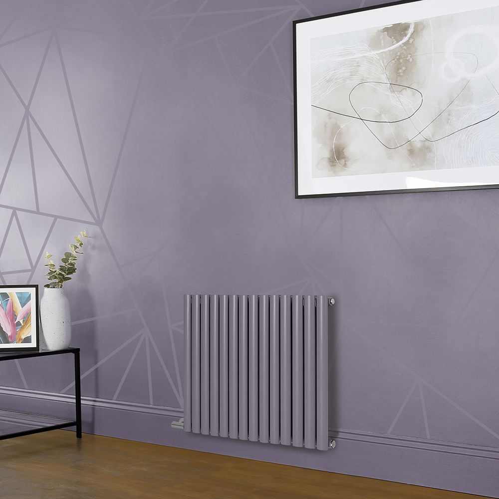 Radiador de Diseño Eléctrico Horizontal - Color Morado (Dahlia Purple) Altura de 635mm - Disponible en Distintas Medidas, Opción de Termostato y Oculta Cables - Revive
