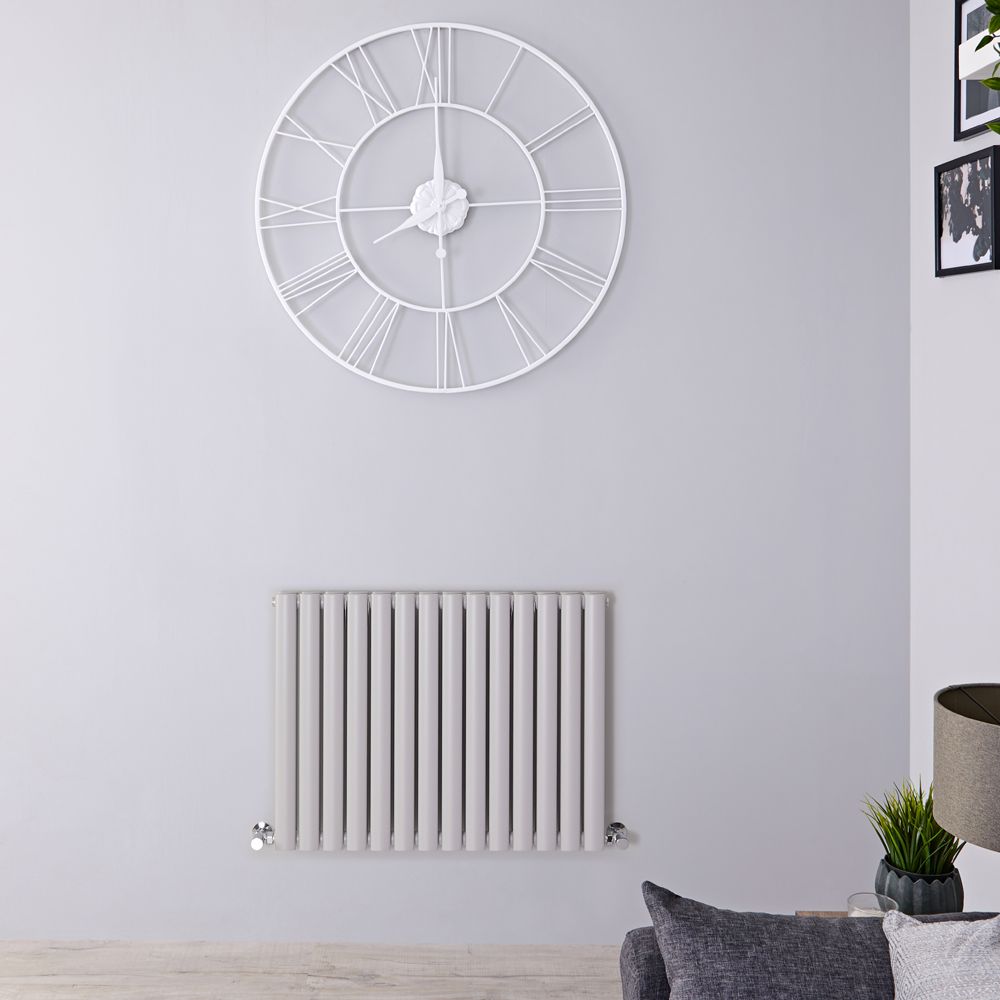 Radiador de Diseño Horizontal (Panel Doble) - 635mm x 826 mm - Gris Claro - Revive