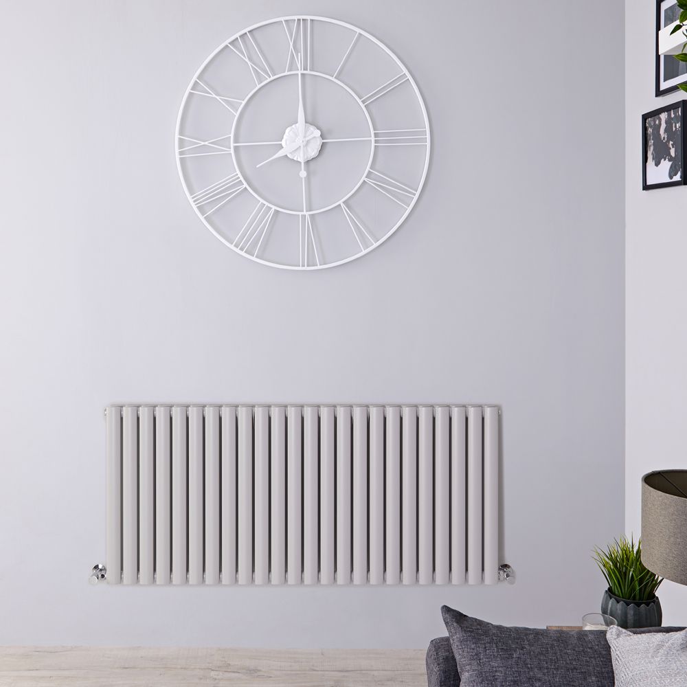 Radiador de Diseño Horizontal (Panel Doble) - 635mm x 1416 mm - Gris Claro - Revive