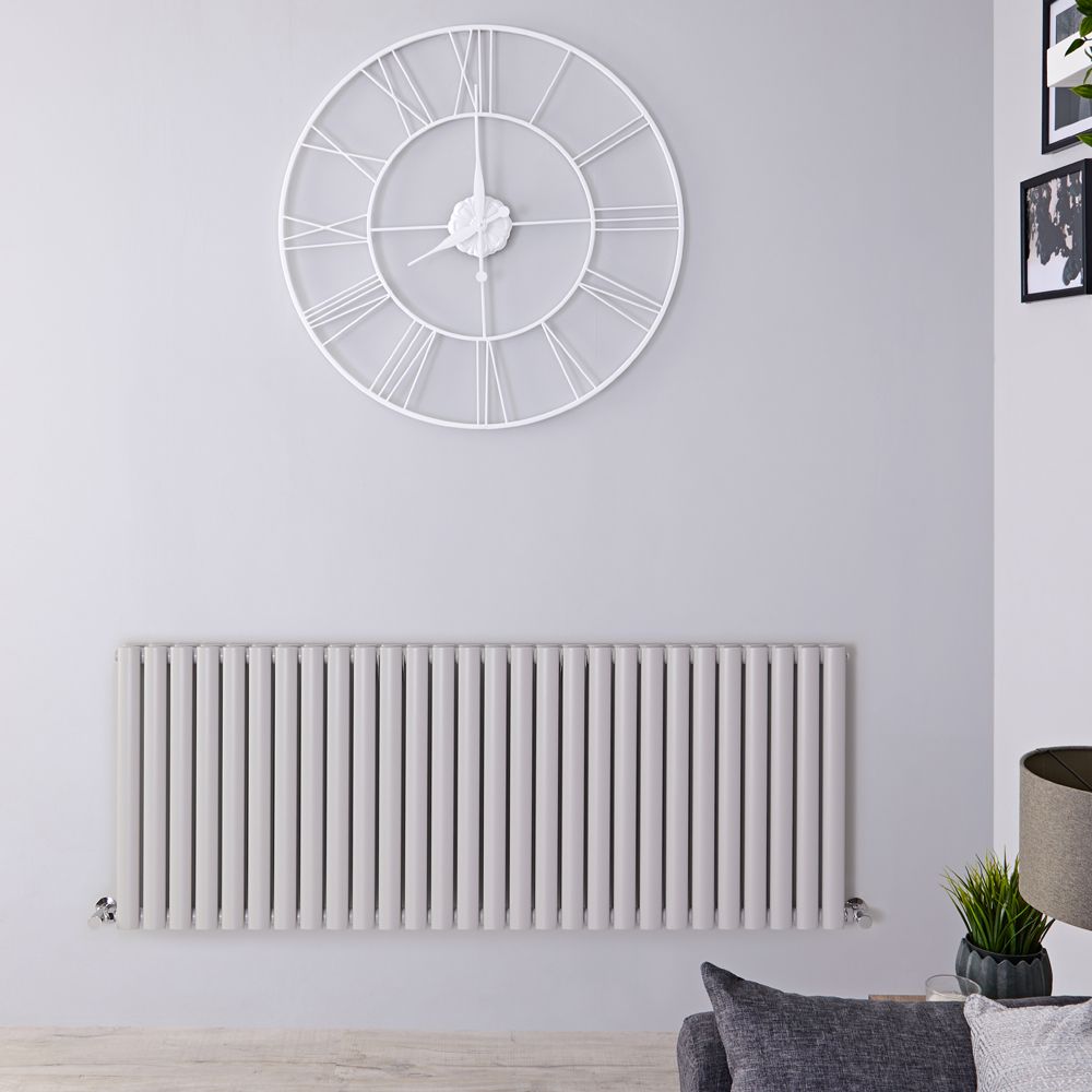 Radiador de Diseño Horizontal (Panel Doble) - 635mm x 1652 mm - Gris Claro - Revive